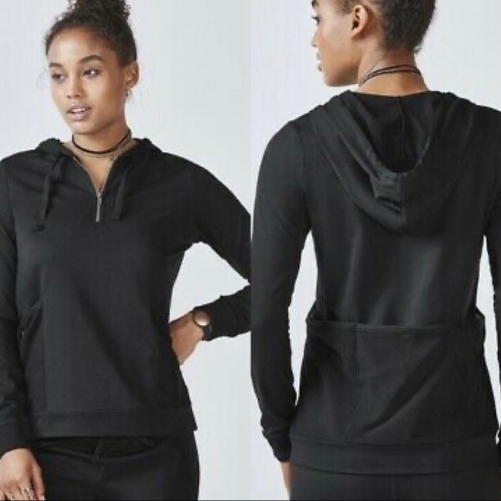 Fabletics Gigi pullover black workout hoodie size xs